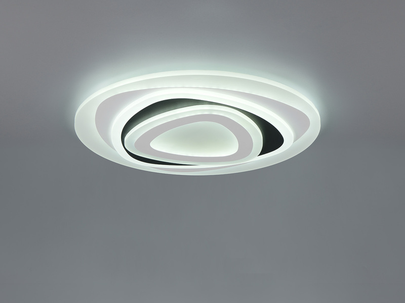 LED Deckenleuchte ZILO Weiß mit Fernbedienung dimmbar & Tageslicht, Ø 50cm
