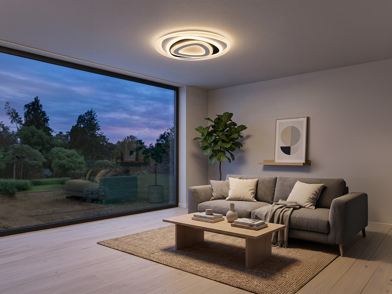 LED Deckenleuchte ZILO Weiß mit Fernbedienung dimmbar & Tageslicht, Ø 50cm