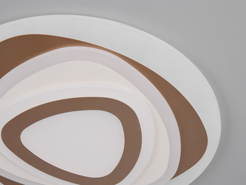 LED Deckenleuchte ZILO Coffee mit Fernbedienung dimmbar & Tageslicht, Ø 50cm