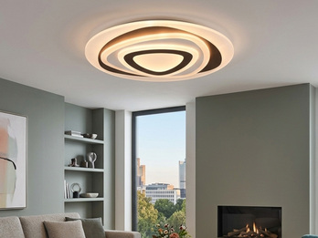LED Deckenleuchte ZILO Coffee mit Fernbedienung dimmbar & Tageslicht, Ø 50cm