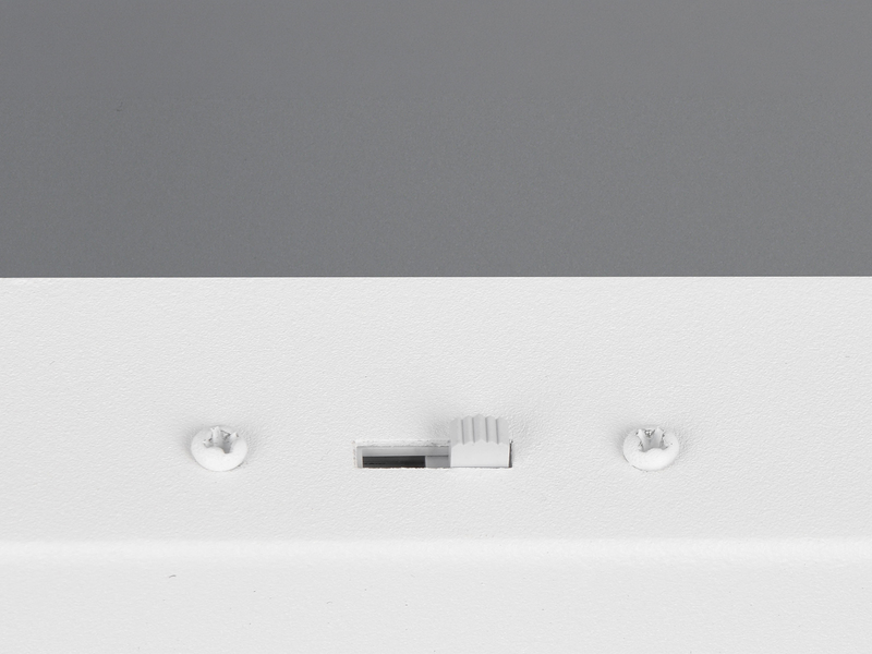 Moderne LED Deckenleuchte AROLA Weiß, dimmbar mit 2 Glaskugeln, Breite 37,5cm
