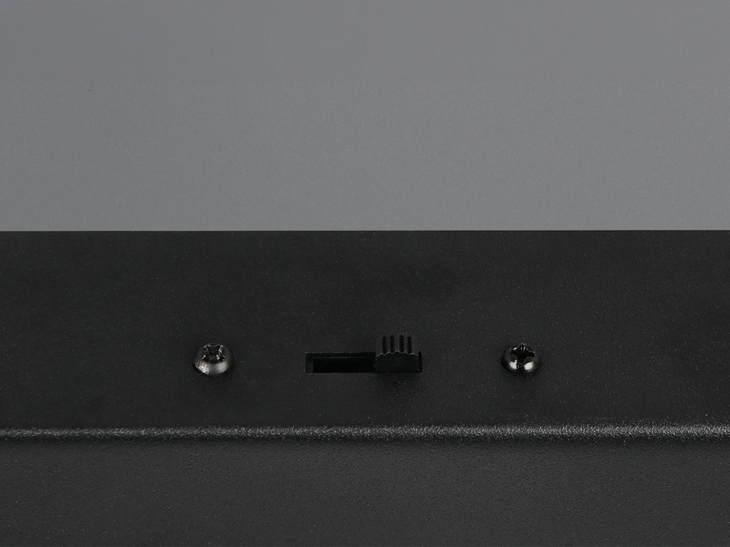 LED Deckenleuchte AROLA Schwarz, dimmbar mit 2 Glaskugeln, Breite 37,5cm