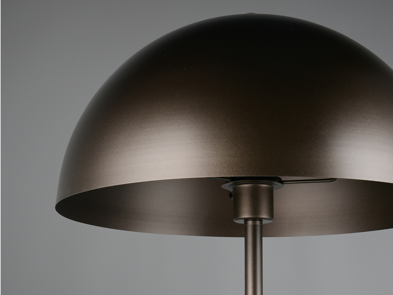 Kleine Stehleuchte Pilzform Metall Platinum inkl. E27 LED, Höhe 130cm