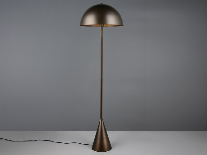 Kleine Stehleuchte Pilzform Metall Platinum inkl. E27 LED, Höhe 130cm