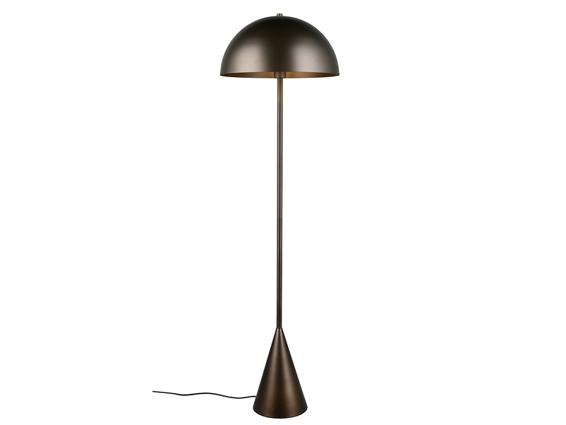 Kleine Stehleuchte Pilzform Metall Platinum inkl. E27 LED, Höhe 130cm