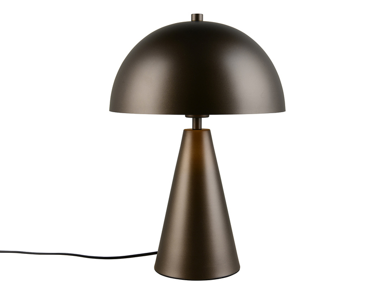 Große Tischleuchte in Pilzform aus Metall Platinum inkl. E27 LED, Höhe 43cm