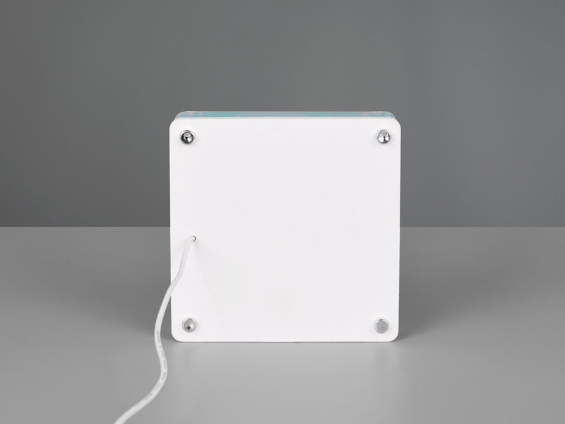Deko Tischlampe LED Smiley irisierend USB betrieben, 14,5 x 14,5cm