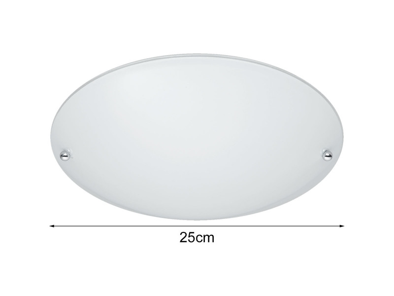 Deckenschale LANA mit Glas Lampenschirm Weiß matt, Ø 25cm
