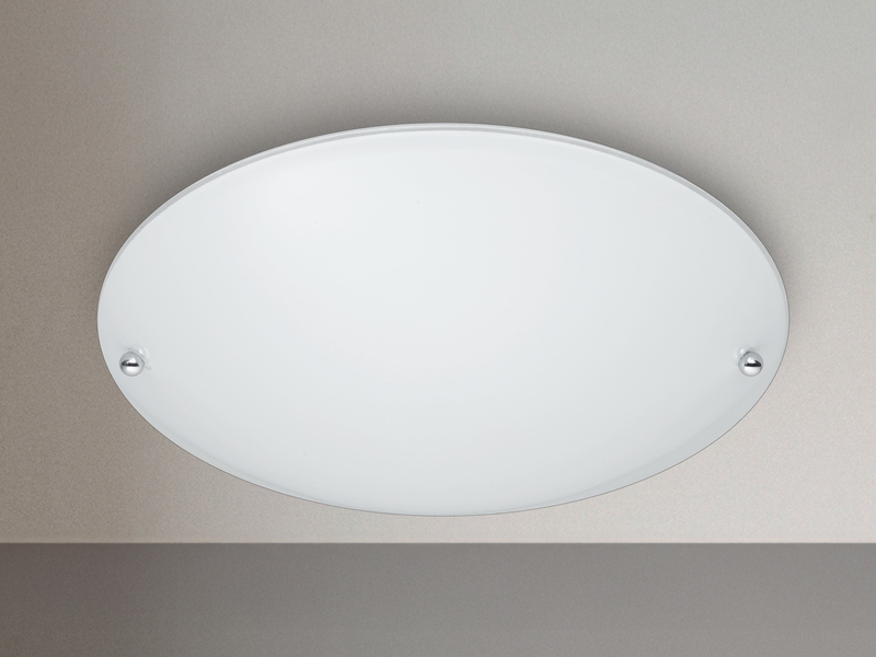 Deckenleuchte LANA mit Glas Lampenschirm Weiß matt, Ø 25cm