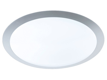 Dimmbare LED Deckenleuchte GONZALO aus Kunststoff Grau Ø 42cm