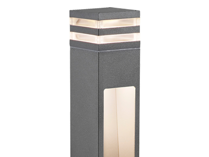 2er SET moderne LED Wegeleuchten aus Aluminium Anthrazit, Höhe 100cm
