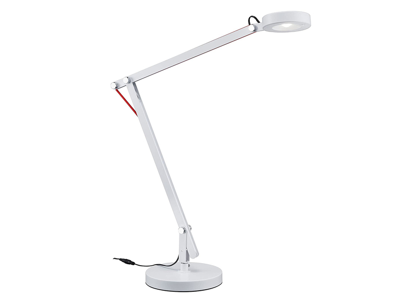 LED Schreibtischlampe AMSTERDAM Weiß, auch zum Klemmen, Höhe max. 90cm