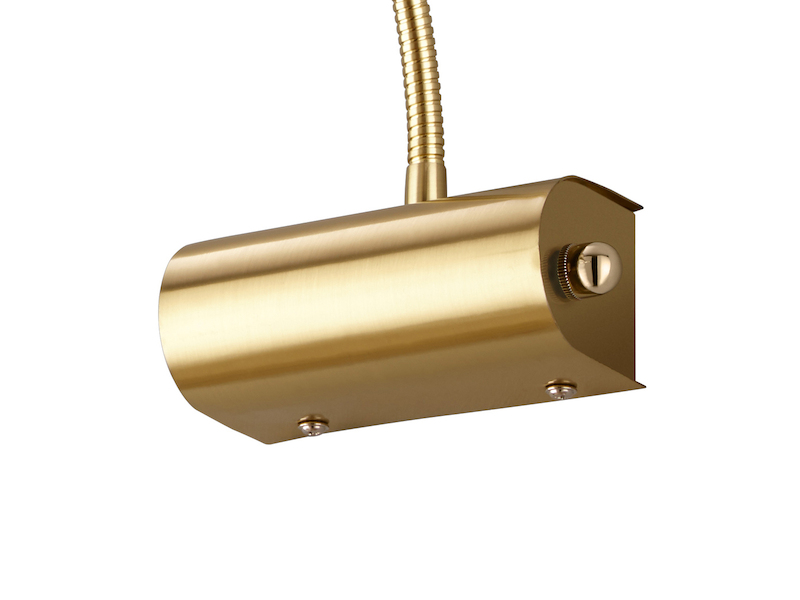 Flexible LED Bilderleuchte CURTIS Messing matt, Drehdimmer