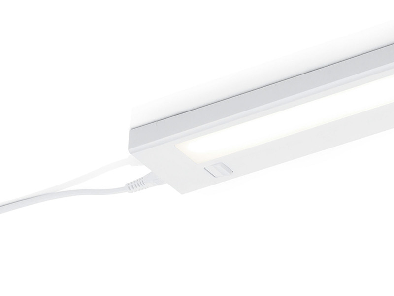LED Unterbauleuchte ALINO Weiß flach mit Schalter & 230V Direktanschluss, 55cm