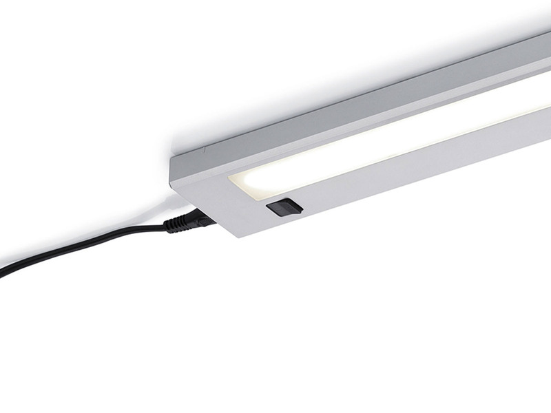 LED Unterbauleuchte ALINO Grau flach mit Schalter & 230V Direktanschluss, 55cm