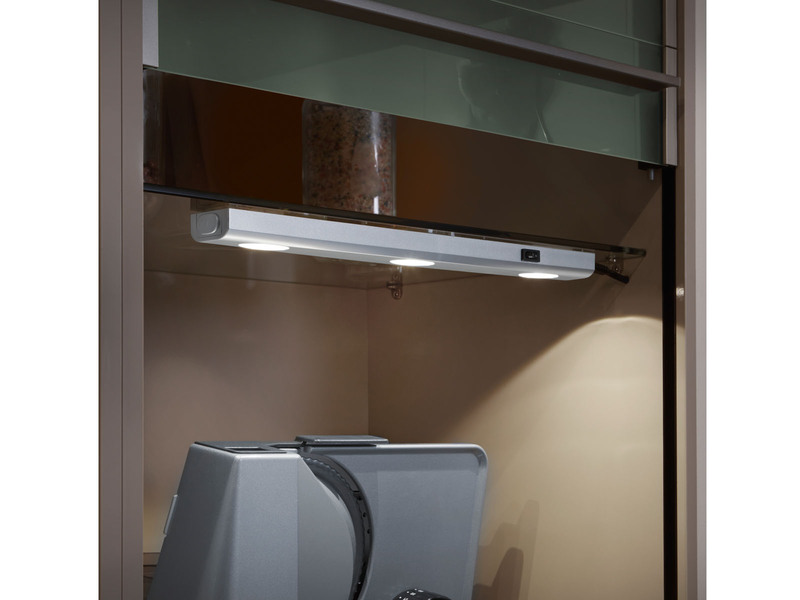 LED Unterbauleuchte ARAGON flach, Schalter & 230V Direktanschluss, Länge 40cm
