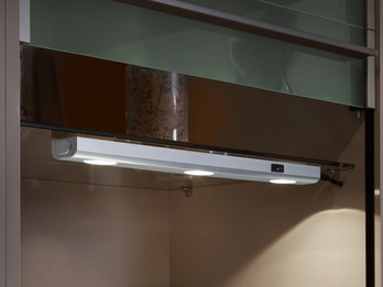 LED Unterbauleuchte ARAGON flach, Schalter & 230V Direktanschluss, Länge 40cm