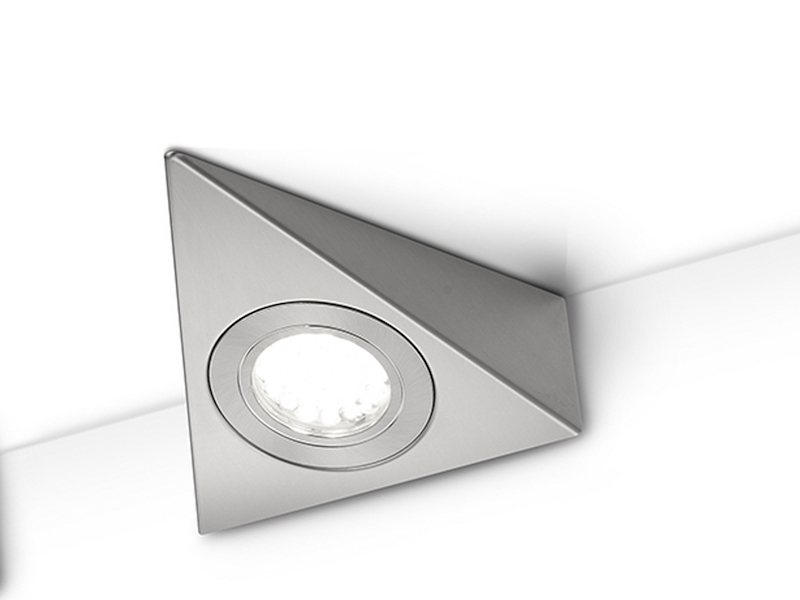 3er SET LED Unterbauleuchten ECCO dreieckig mit Schalter, Breite je 12,4cm