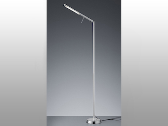 Dekorative LED Stehleuchte in Silber matt mit Sensor Dimmer, 162cm hoch