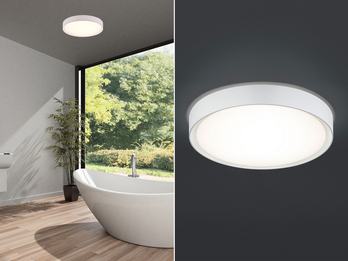 LED Bad Deckenleuchte CLARIMO in Weiß IP44, Ø 33cm