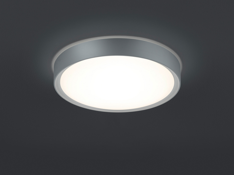 LED Bad Deckenleuchte CLARIMO in Grau, IP44 Ø 33cm