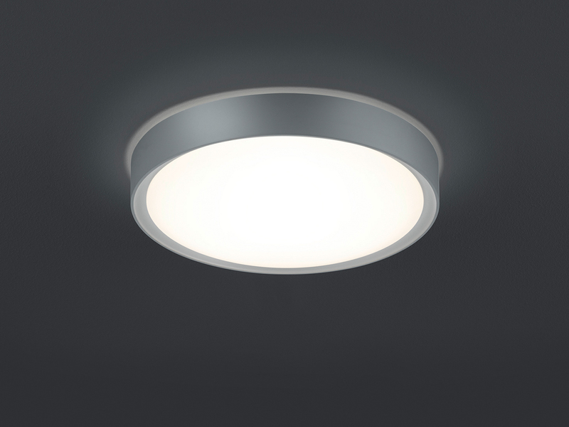 LED Deckenleuchte CLARIMO in Grau Titanfarben Ø 33cm, IP44 - Badlampen