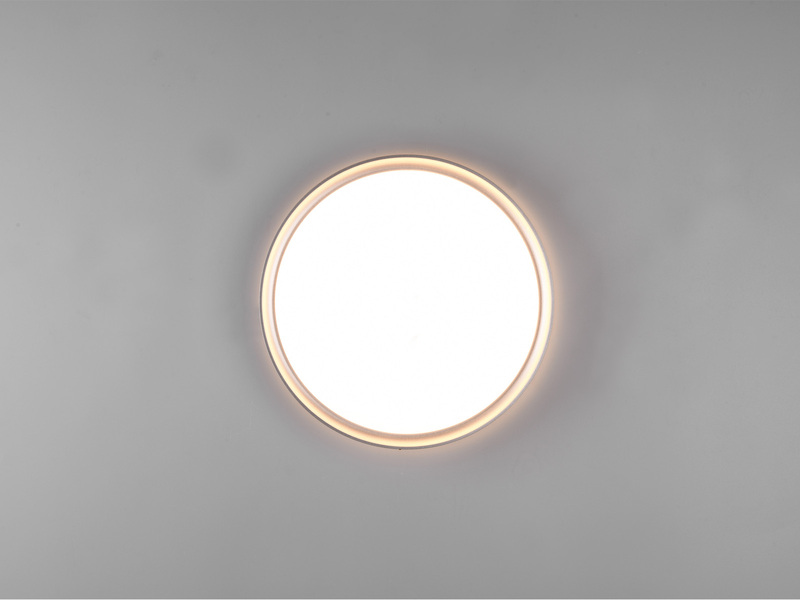 LED Deckenleuchte CLARIMO in Grau Titanfarben Ø 33cm, IP44 - Badlampen