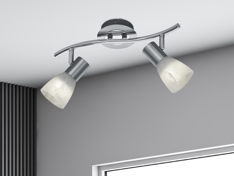 Nickel Wandleuchte Deckenlampe Wohnzimmer Flur Beleuchtung Drehbar E14 Lampe 