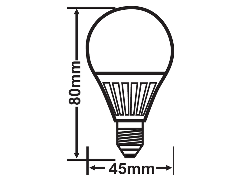 E14 LED 3 Stk. - 5 Watt, 400 Lumen, 3000 Kelvin warmweiß, Ø4,5cm - nicht dimmbar