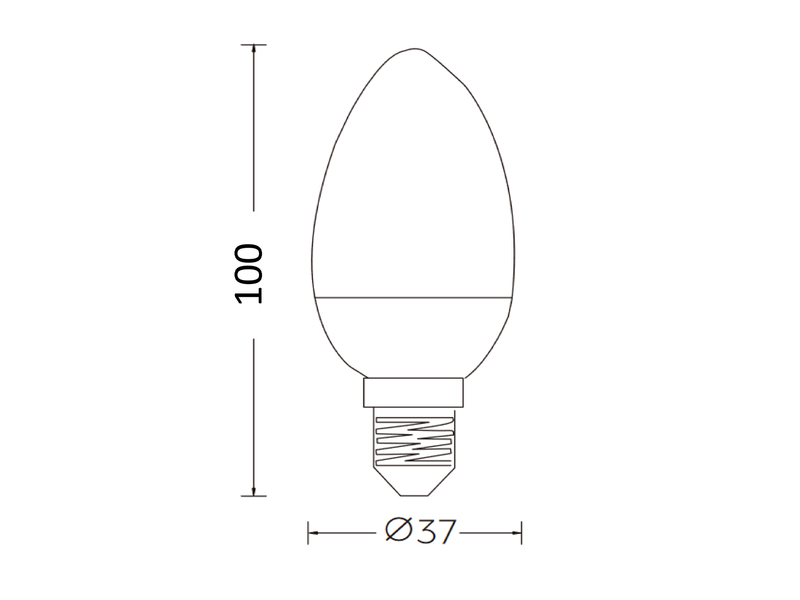 E14 LED 3 Stk. - 6 Watt, 470 Lumen, 3000 Kelvin warmweiß, Ø3,7cm - nicht dimmbar