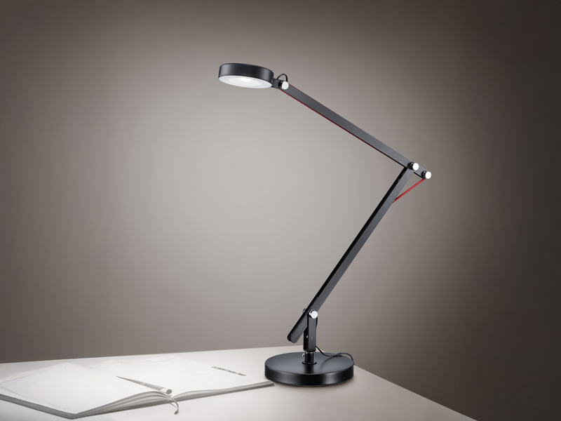 LED Schreibtischlampe AMSTERDAM Schwarz, auch zum Klemmen, Höhe max. 90cm