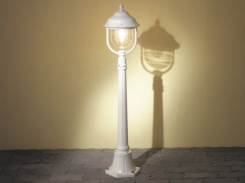 Außen Standlaterne PARMA Wegeleuchte im Landhausstil, weiß, Höhe 118cm