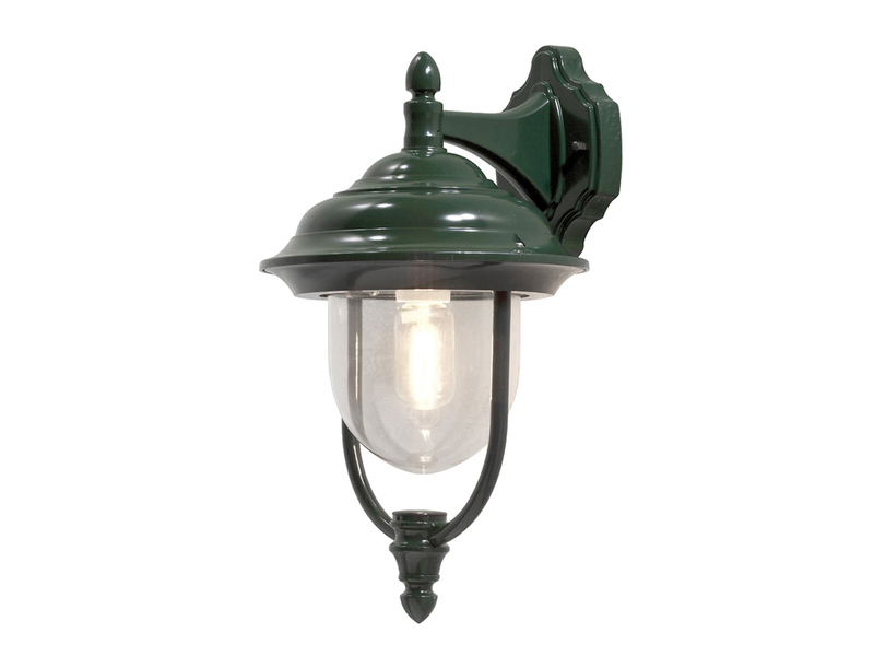 Außenwandleuchte PARMA Landhausstil Laterne hängend, Grün, Höhe 46cm