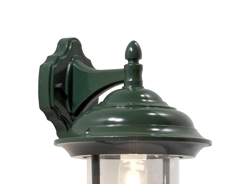 Außenwandleuchte PARMA Landhausstil Laterne hängend, Grün, Höhe 46cm