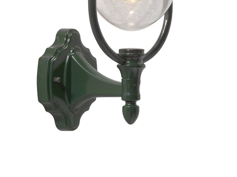 Außenwandleuchte PARMA Landhausstil Laterne stehend, Grün, Höhe 43cm