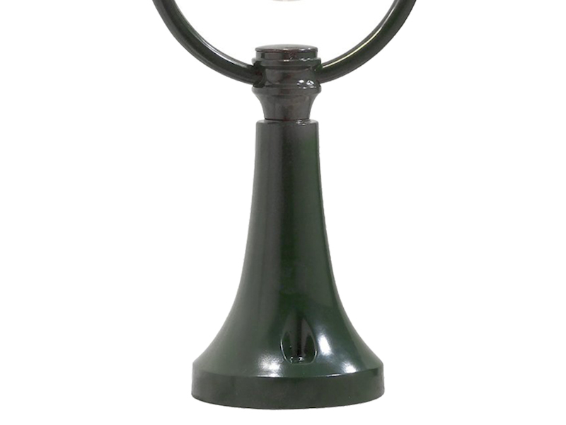 2er-Set grüne Sockelleuchten PARMA aus Aluminium, E27, IP43, H.: 54 cm