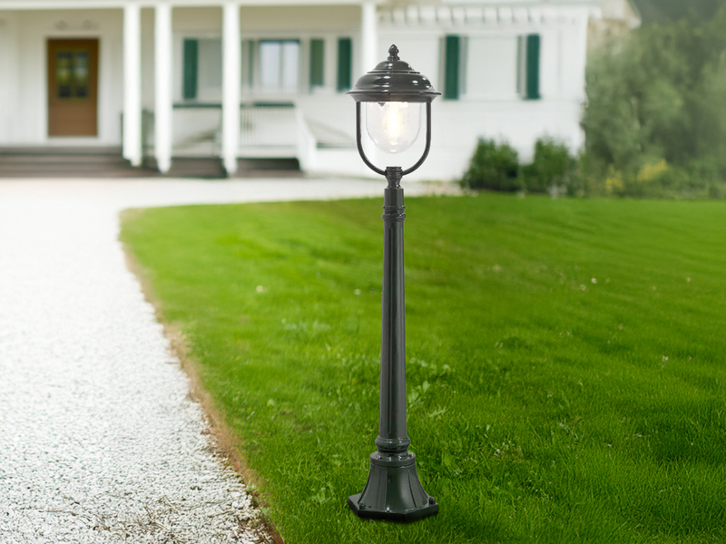 Außen Standlaterne PARMA Wegeleuchte im Landhausstil, grün, Höhe 118cm