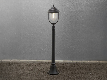 Wegeleuchte PARMA Gartenlaterne im Landhausstil, Schwarz Höhe 118cm