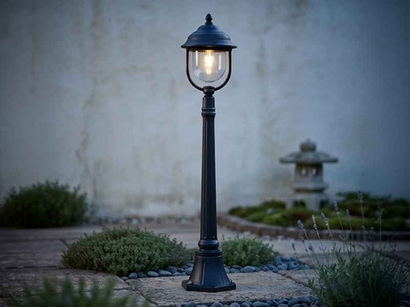 Wegeleuchte PARMA Gartenlaterne im Landhausstil, Schwarz Höhe 118cm