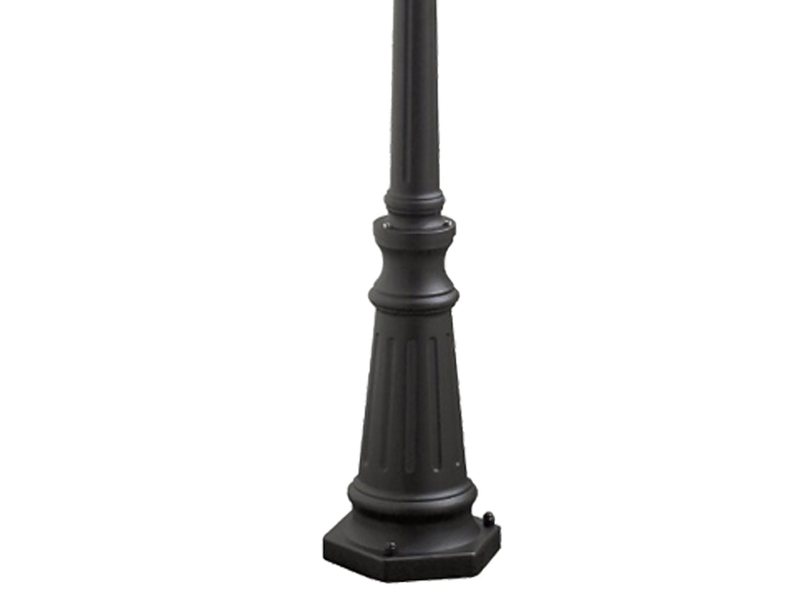 Straßenlaterne PARMA im Landhausstil, 3-flammig Schwarz, Höhe 218cm