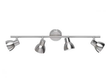 LED Deckenstrahler LESTER 4-flammig Silber matt / Chrom, Breite 58cm