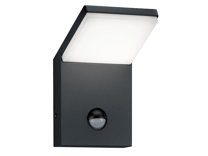 LED Außenwandleuchte PEARL mit Bewegungsmelder, Anthrazit Höhe 16cm