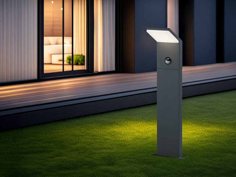 LED Pollerleuchte PEARL mit Bewegungsmelder, Anthrazit Höhe 50cm