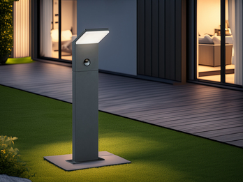 LED Pollerleuchte PEARL mit Bewegungsmelder, Anthrazit Höhe 50cm