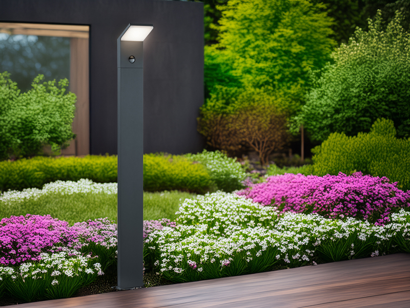 LED Wegeleuchte PEARL mit Bewegungsmelder, Anthrazit Höhe 100cm