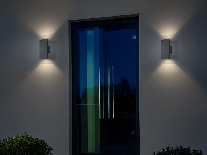 LED Außenwandleuchte COLORADO mit Up & Down, Anthrazit, IP54, Höhe 20cm