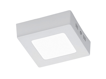 Kleine LED Deckenleuchte ZEUS extra flach 12cm x 12cm, Weiß