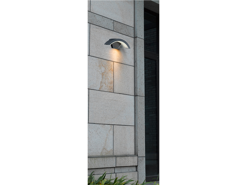 Moderne LED Außenwandleuchte HARLEM Downlight in Anthrazit IP54