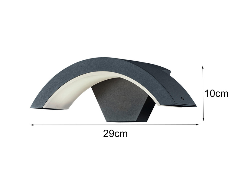 Moderne LED Außenwandleuchte HARLEM Downlight in Anthrazit IP54