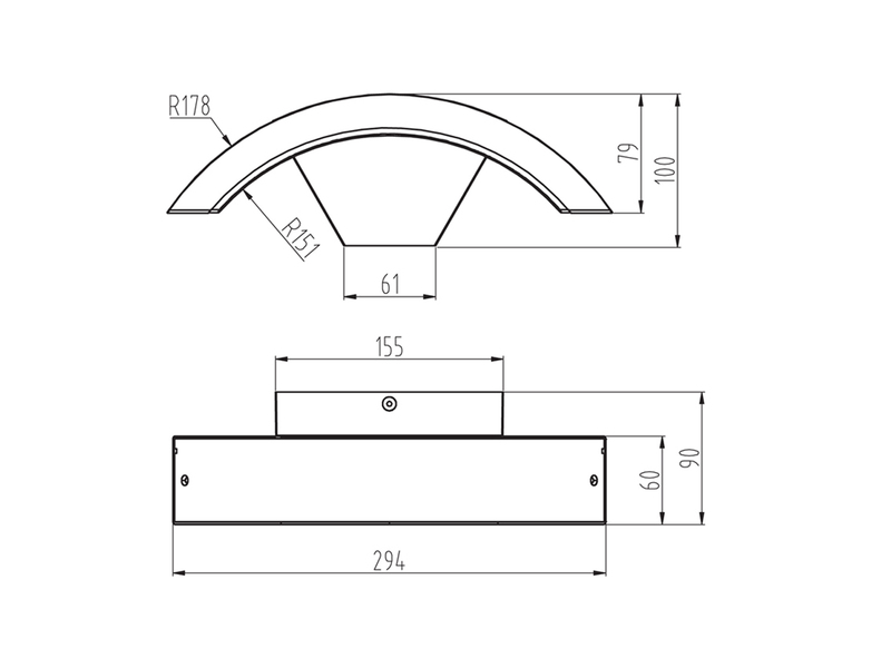Moderne LED Außenwandleuchte HARLEM Downlight in Anthrazit IP54